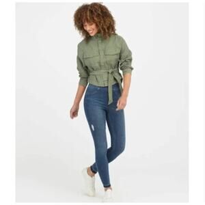 SPANX Distressed Ankle Skinny Denim Jeans